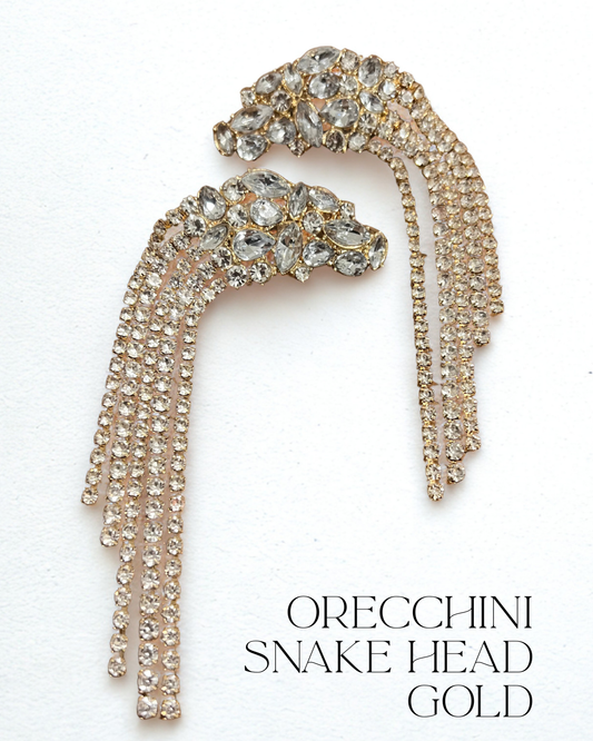 Orecchini snake head