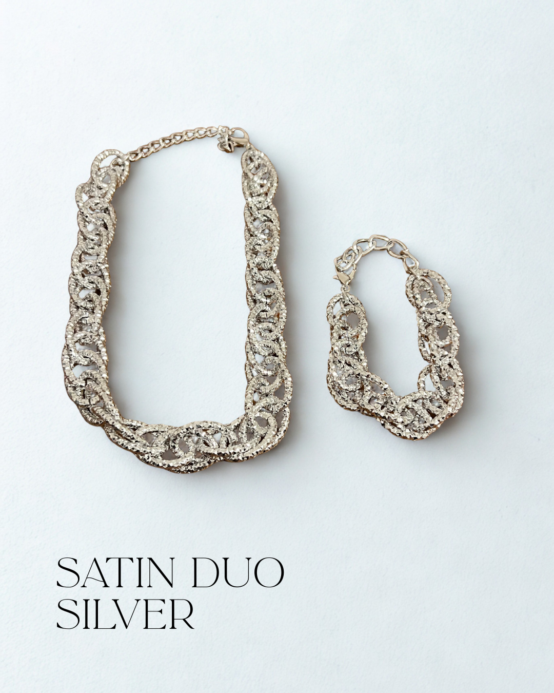 Collana set satin duo