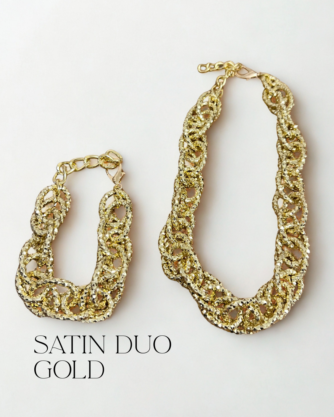 Collana set satin duo