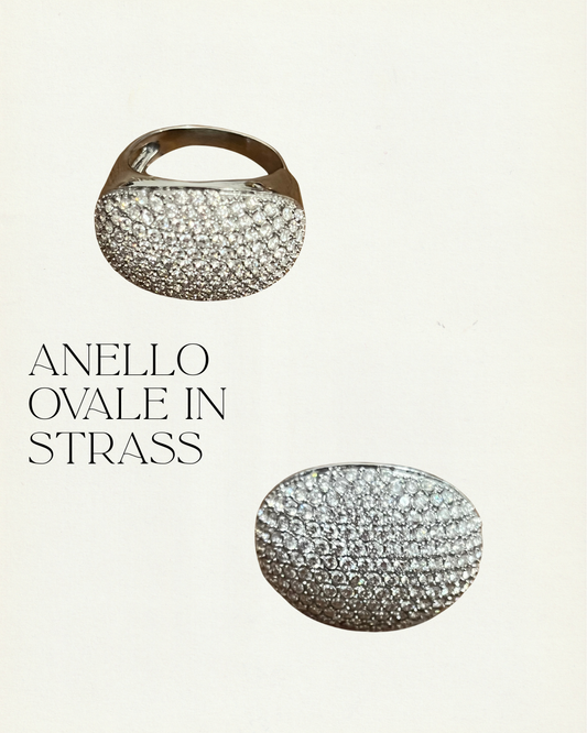 Anello pavé ovale