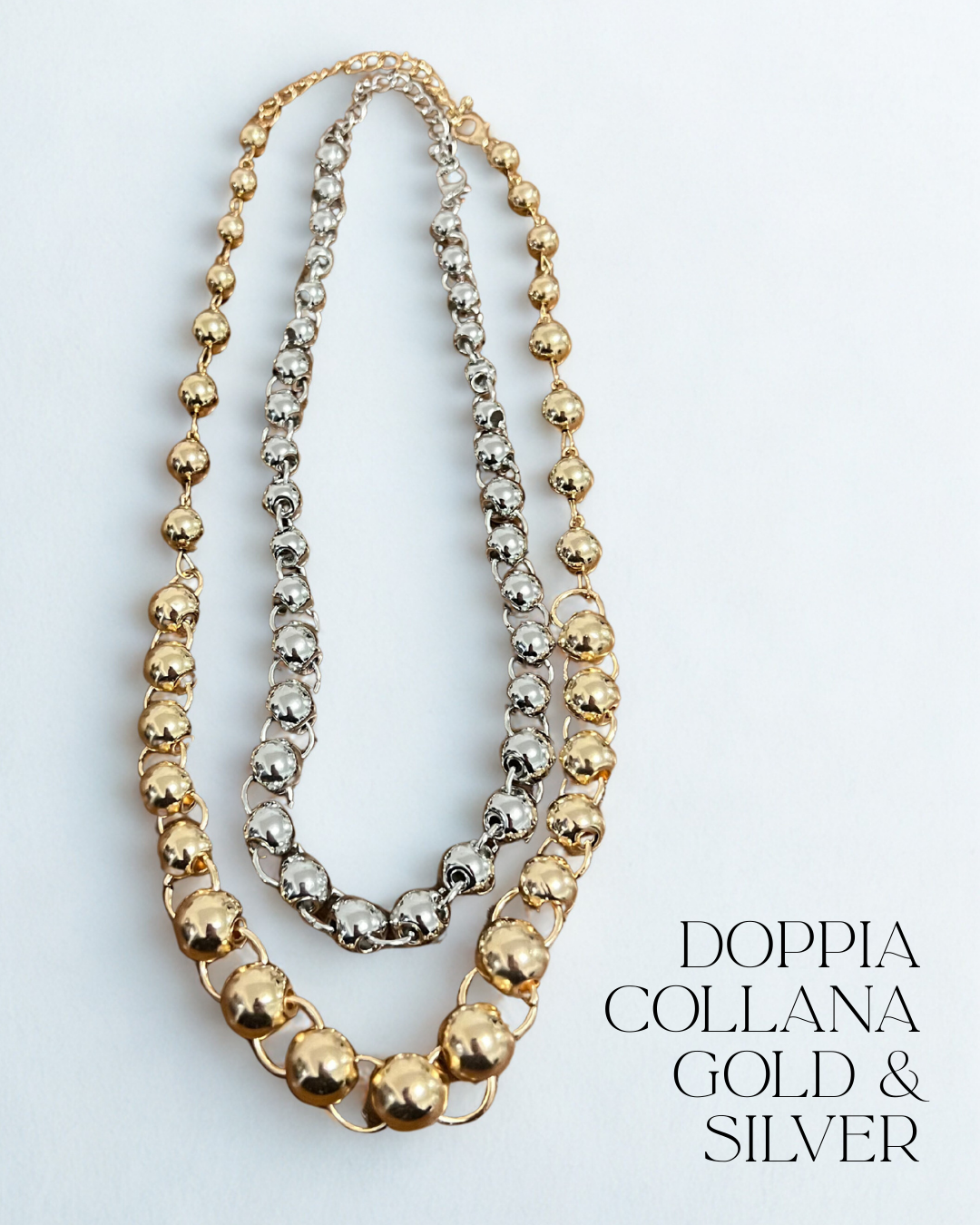 Collana doppia palline